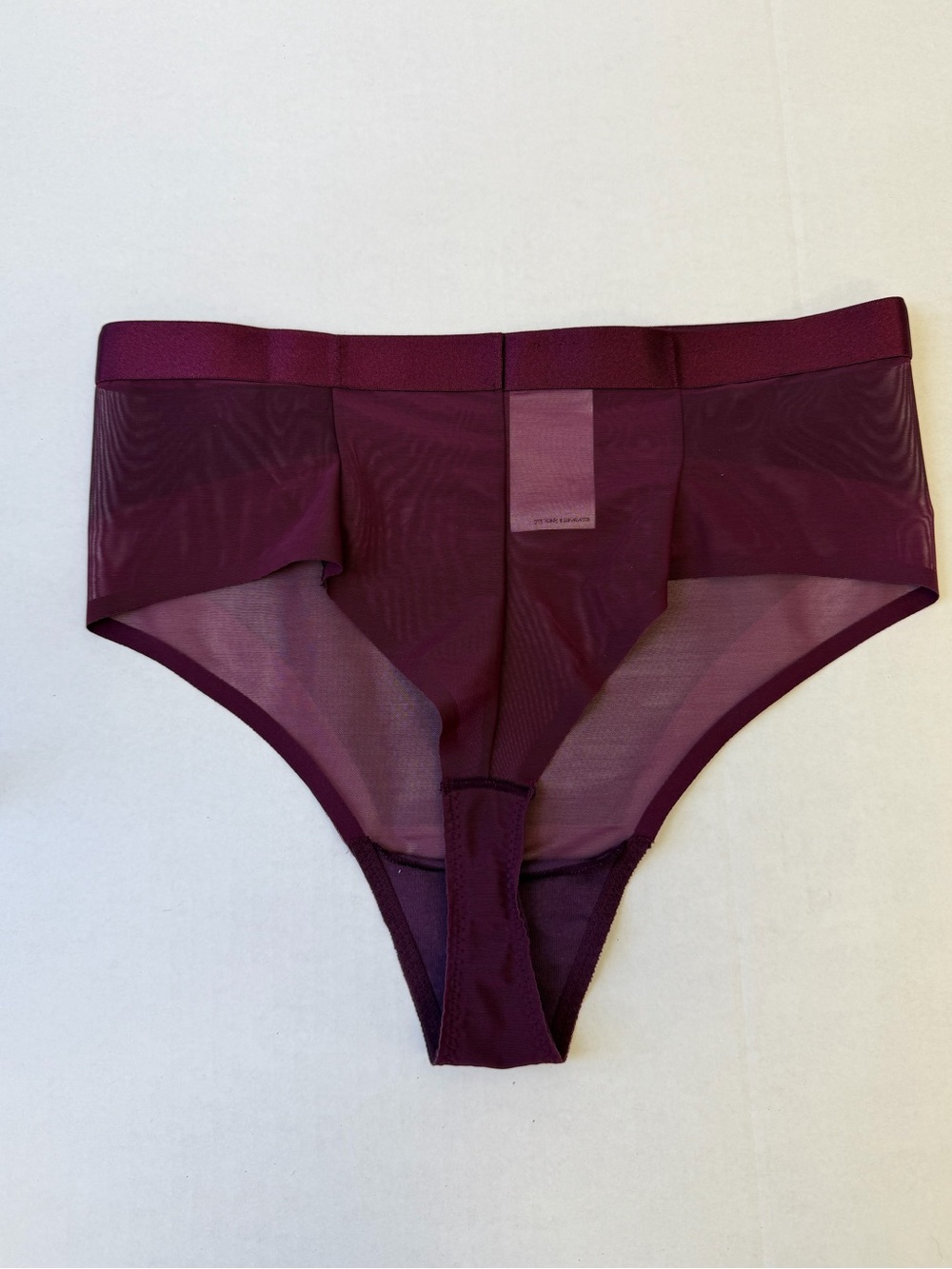 NWT SPANX High-Rise SheerSENSE mesh thong - Burgundy Plum berry -med - Picture 2 of 10